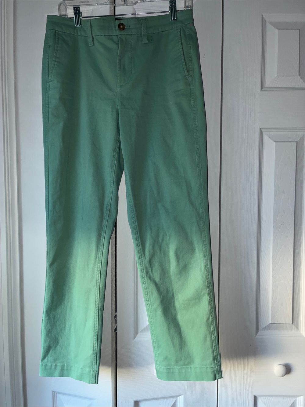 J. Crew High Rise Girlfriend Chinos in Light Mint Green